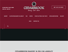 Tablet Screenshot of cedarbrookbakerydeli.com